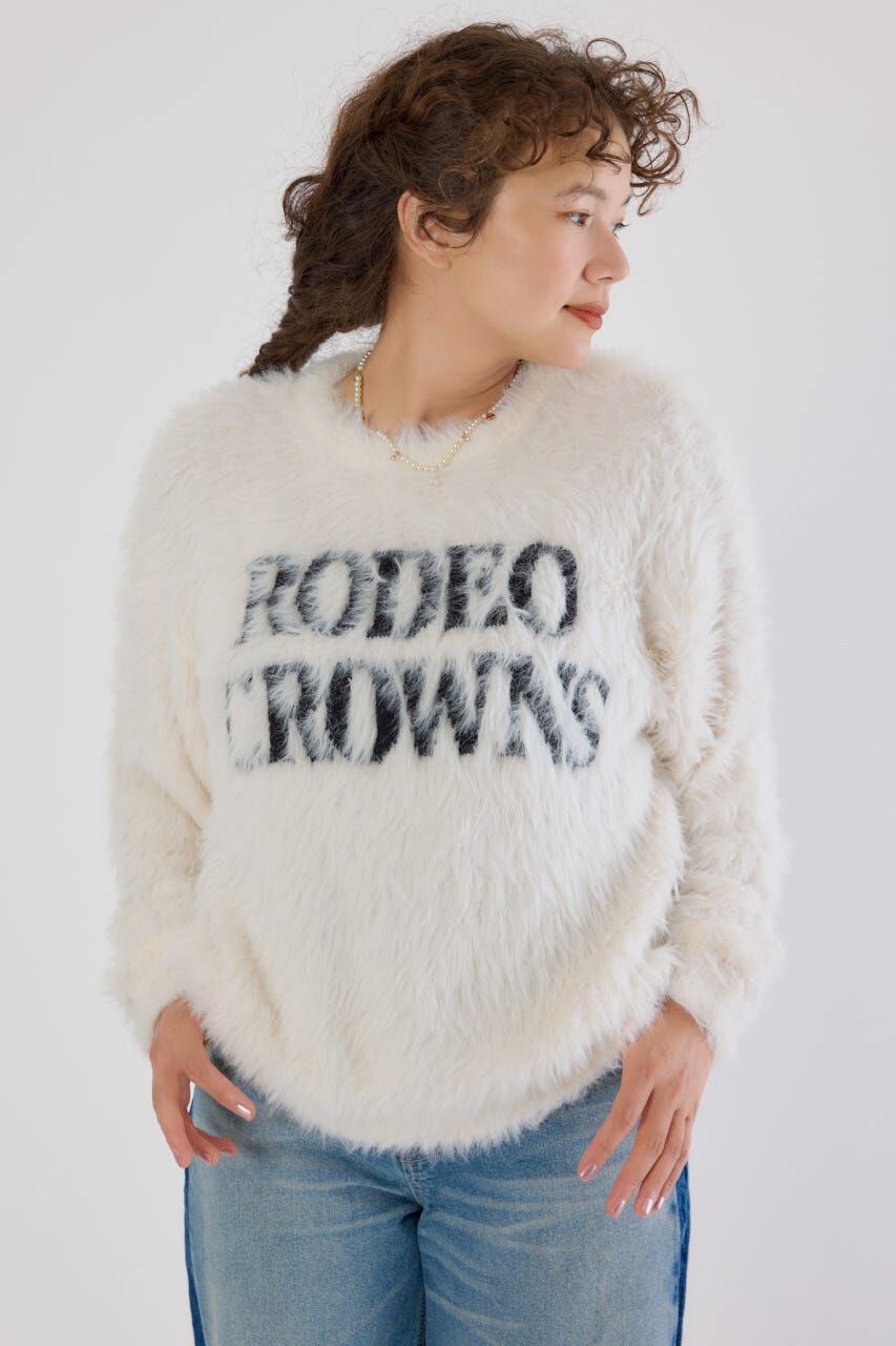 RODEO CROWNS「シャギーロゴニットトップス」|ニット・セーター|