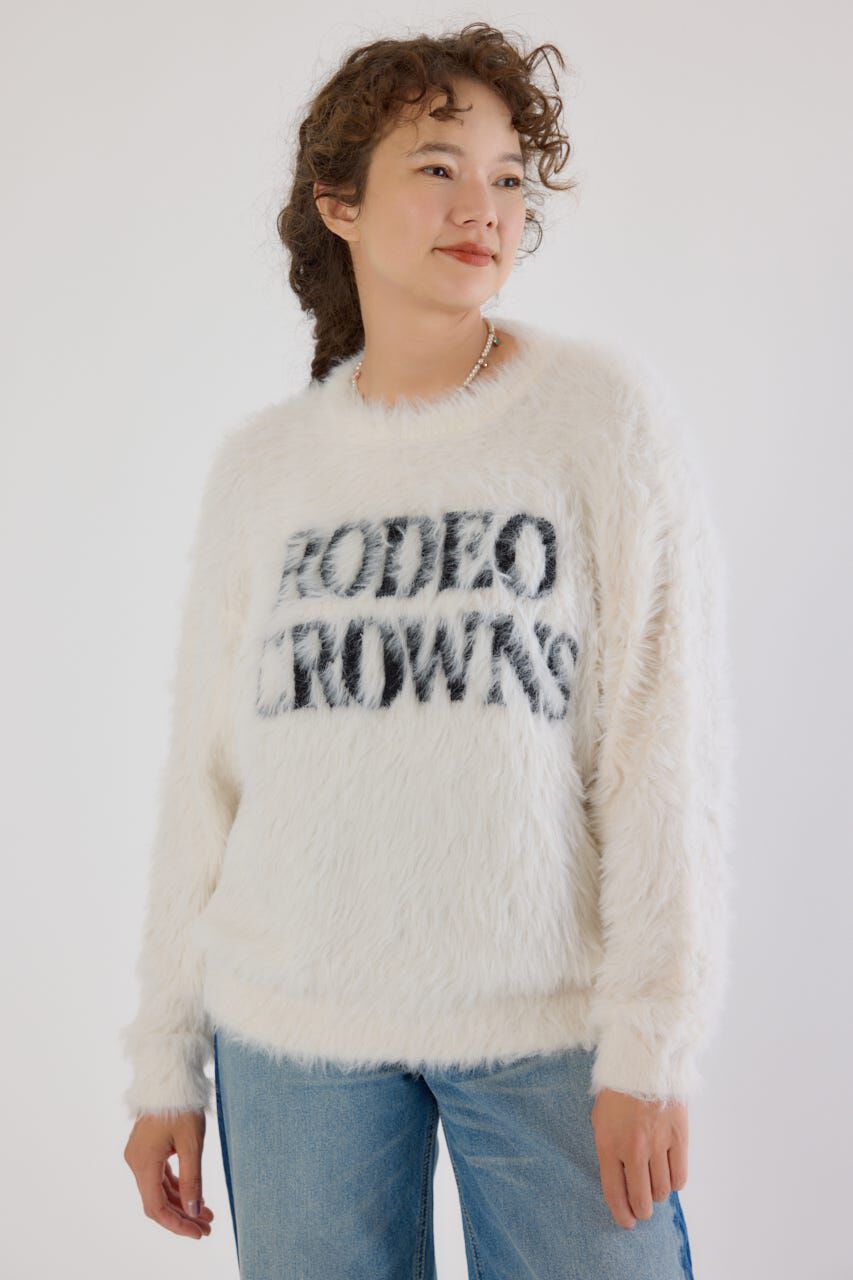 RODEO CROWNS「シャギーロゴニットトップス」|ニット・セーター|