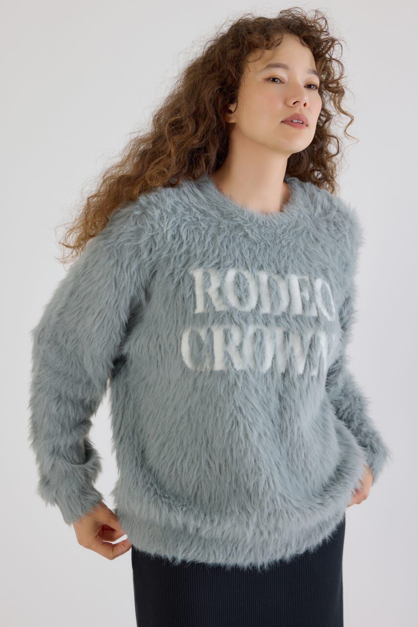 RODEO CROWNS「シャギーロゴニットトップス」|ニット・セーター|