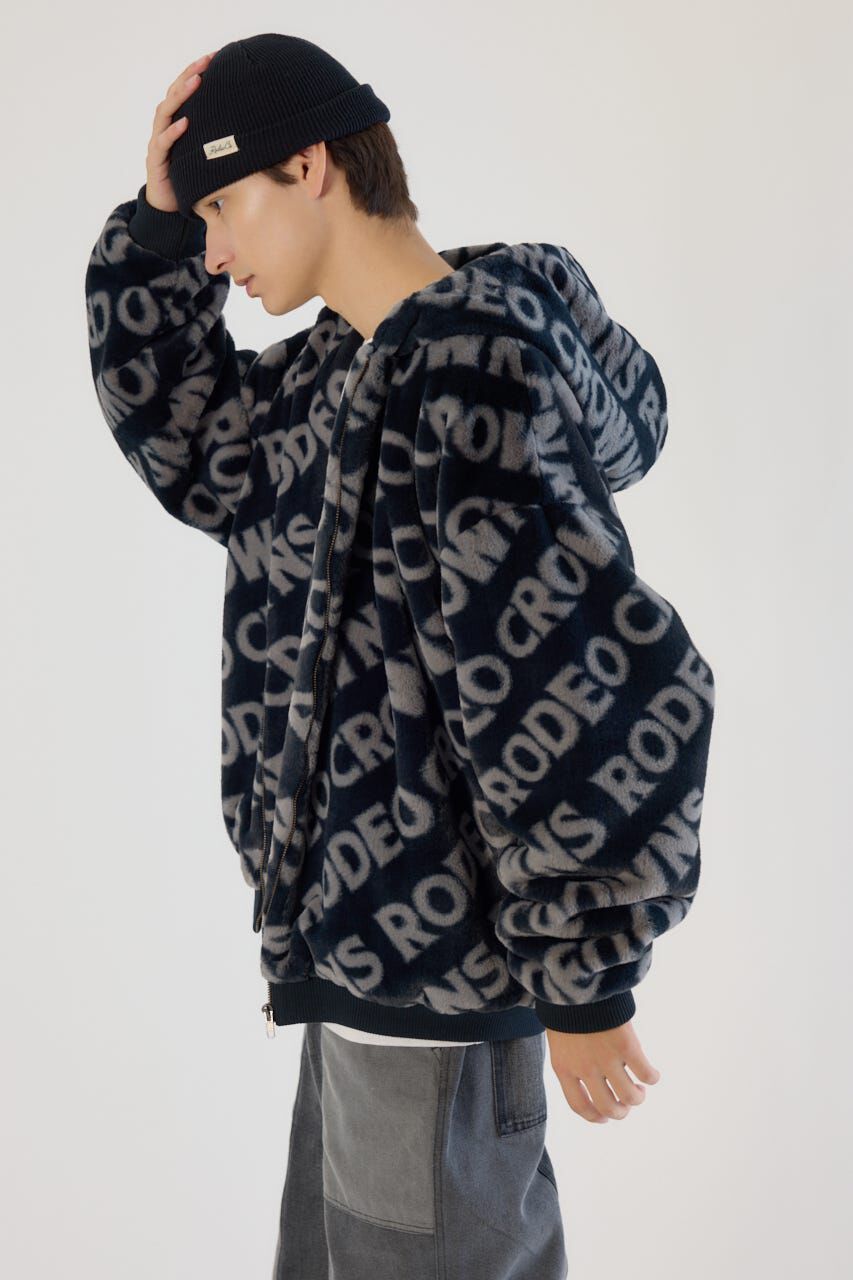 RODEO CROWNS「オールオーバーロゴファーブルゾン」|ブルゾン・スタジャン|