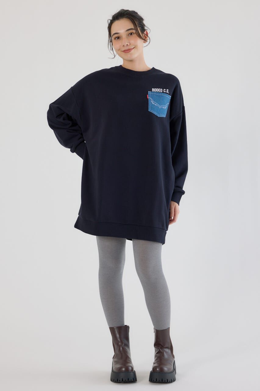 RODEO CROWNS「グランジロゴデニムアップリケワンピース」|ワンピース|