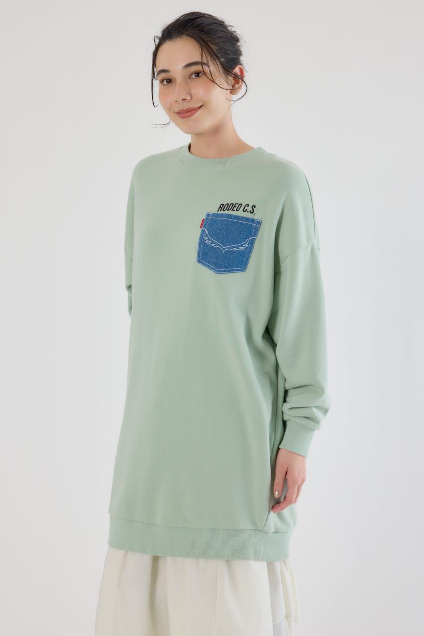 RODEO CROWNS「グランジロゴデニムアップリケワンピース」|ワンピース|