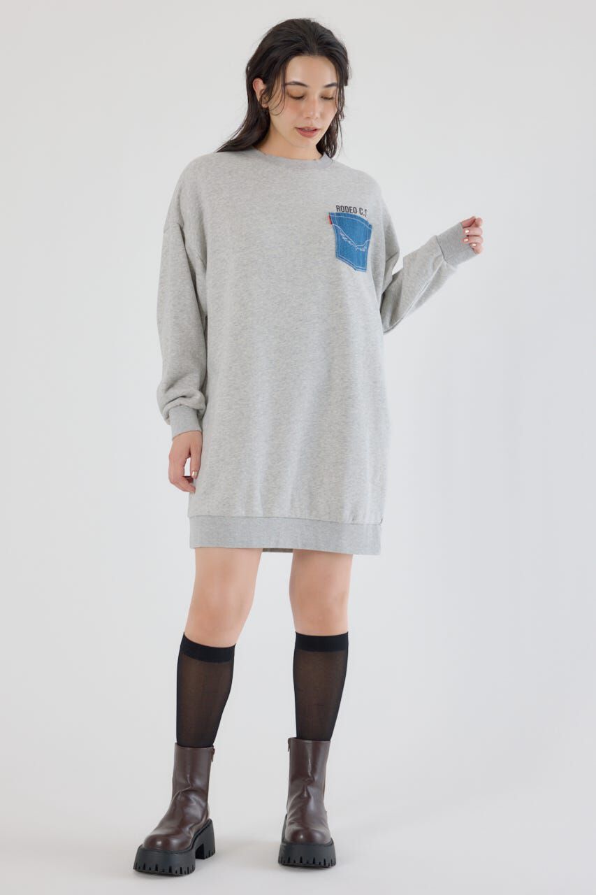 RODEO CROWNS「グランジロゴデニムアップリケワンピース」|ワンピース|