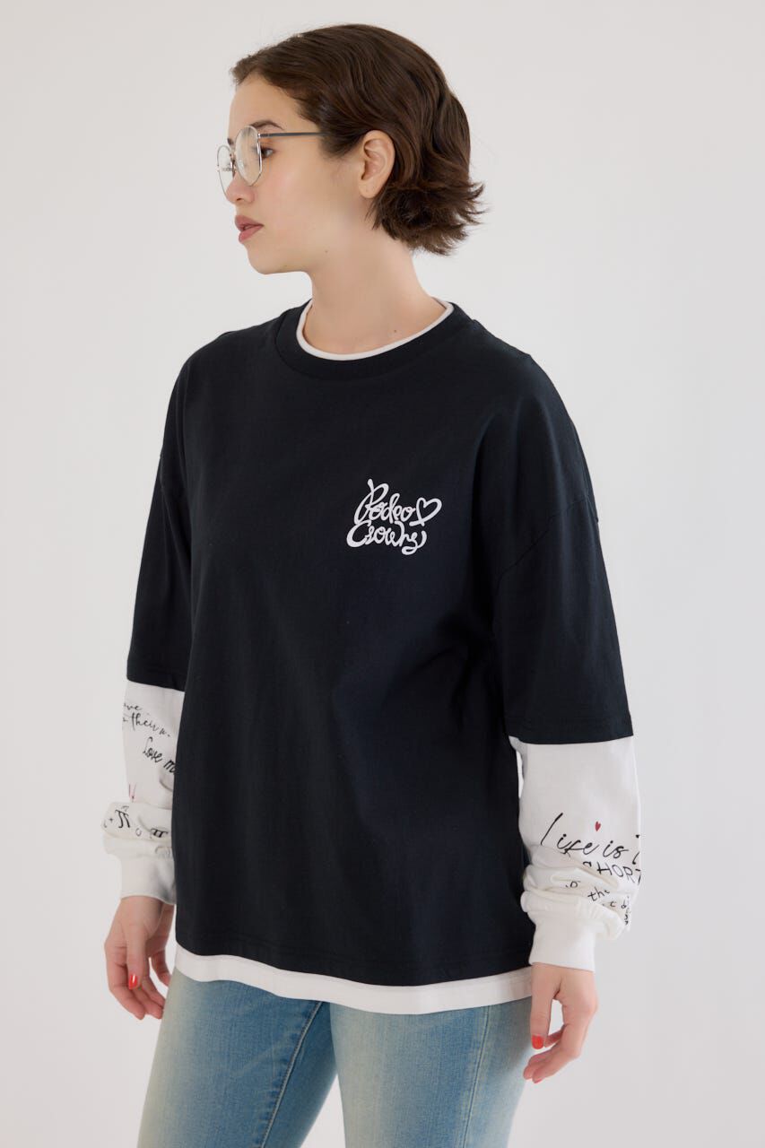 RODEO CROWNS「ハートフェイクレイヤードトップス」|Tシャツ・カットソー|