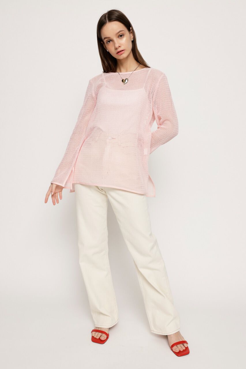 SLY「コットンメッシュロングスリーブトップス 長袖」|シャツ・ブラウス|