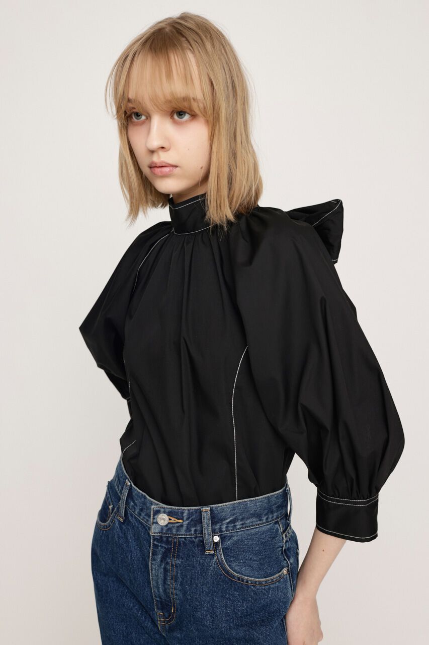 SLY「2WAY VOLUME SLEEVE STITCH ブラウス」|シャツ・ブラウス|