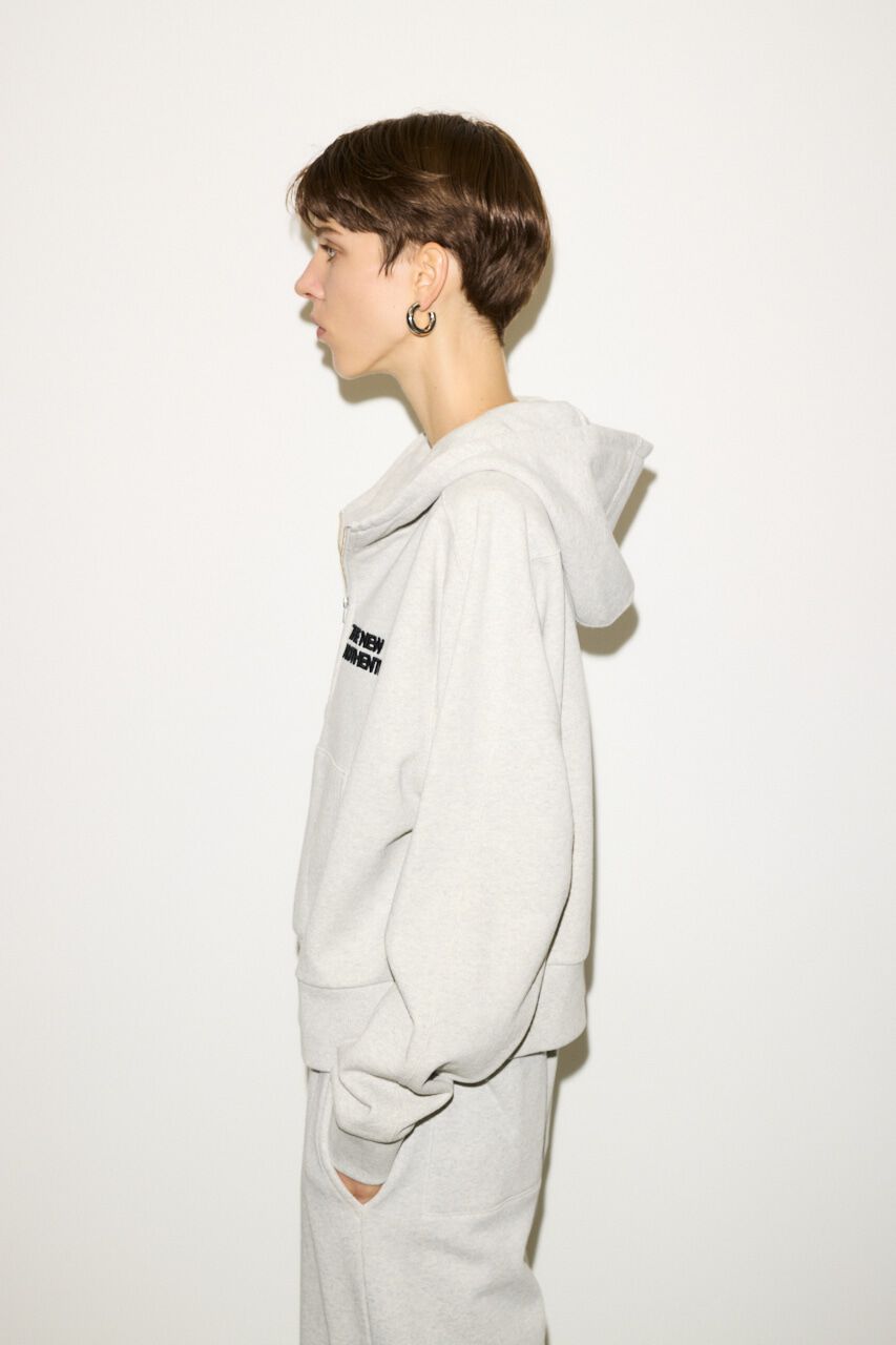 SLY「HALF ZIP COTTON SW HOODIE」|パーカー|