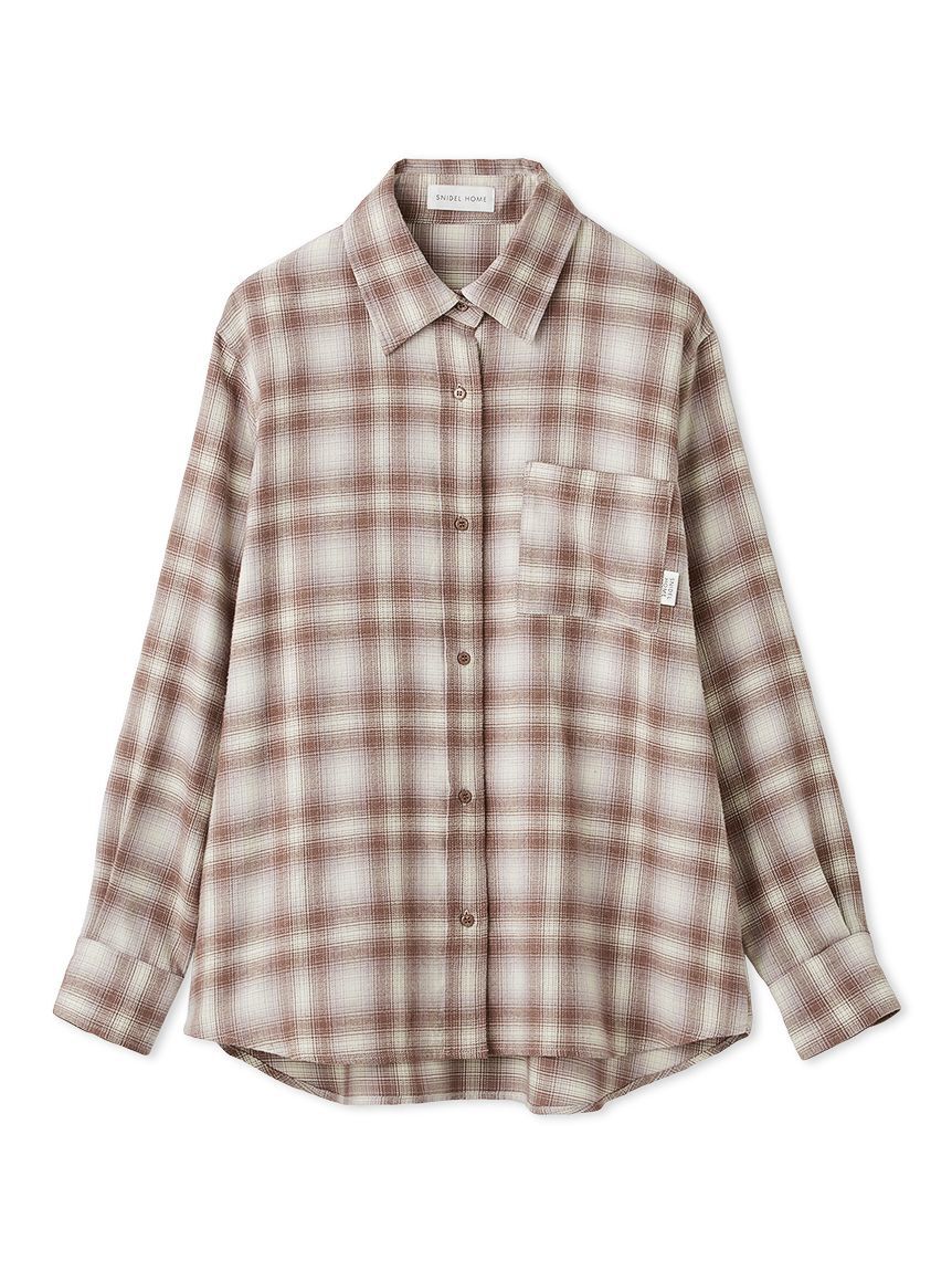 SNIDEL HOME「ネルチェックシャツ」|ルームウェア|