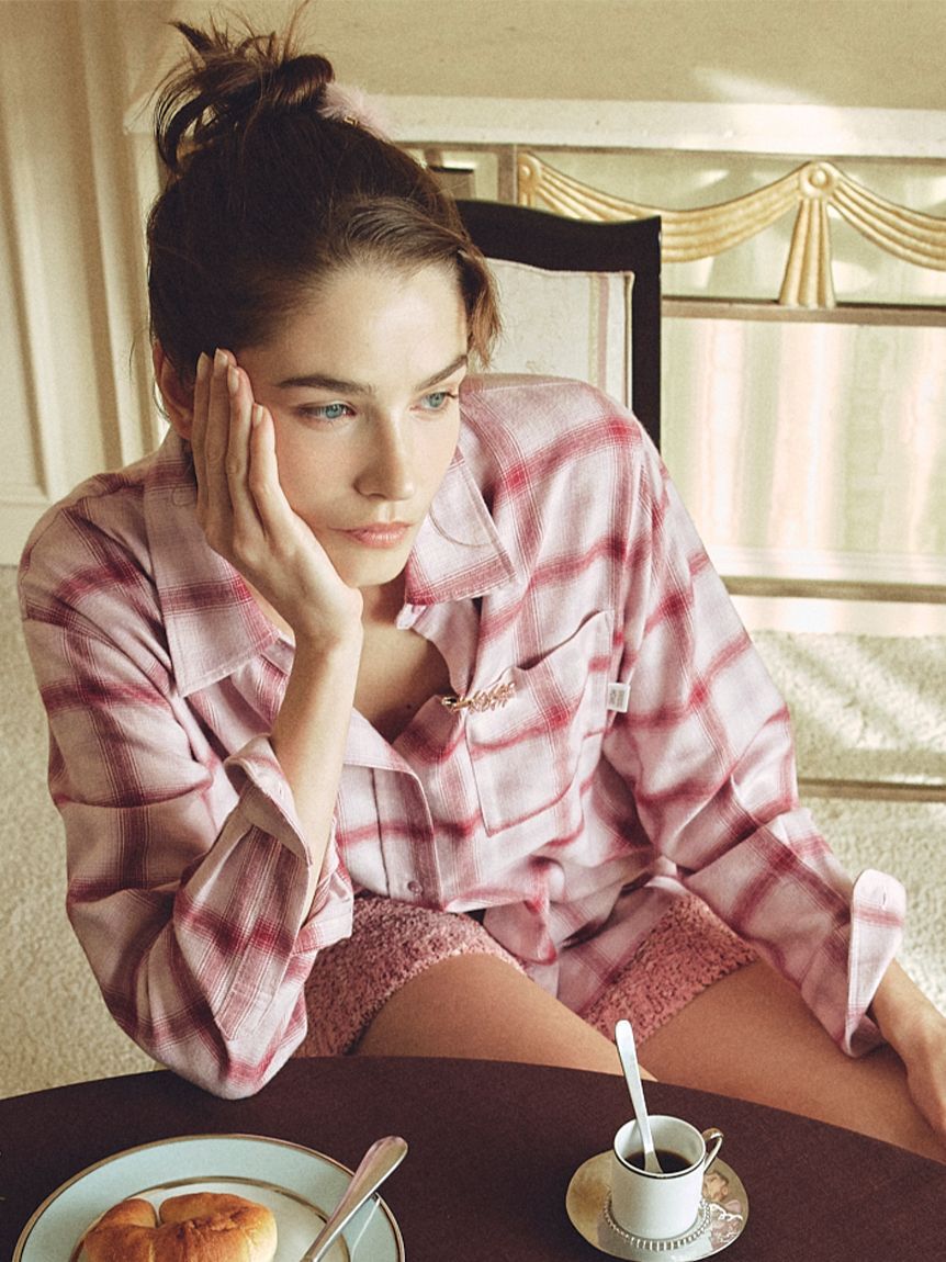 SNIDEL HOME「ネルチェックシャツ」|ルームウェア|PNK