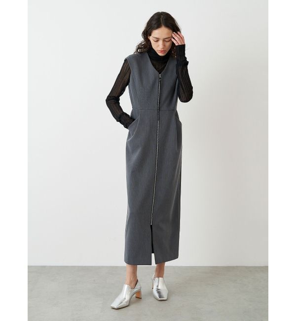ELENDEEK「CENTER ZIP I-LINE OP」|ワンピース|