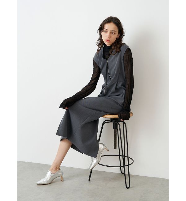 ELENDEEK「CENTER ZIP I-LINE OP」|ワンピース|