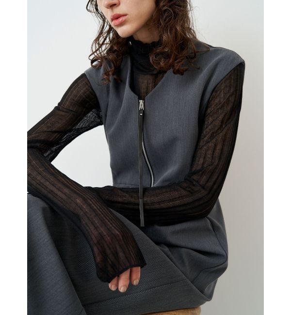 ELENDEEK「CENTER ZIP I-LINE OP」|ワンピース|