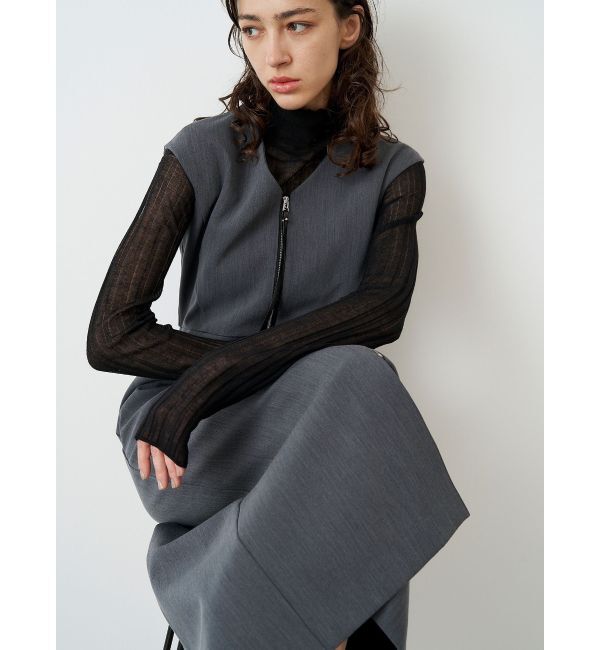 ELENDEEK「CENTER ZIP I-LINE OP」|ワンピース|