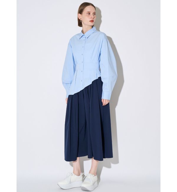 ELENDEEK「WAVE LINE TUCK OP」|ワンピース|