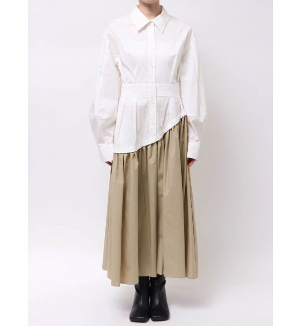 ELENDEEK「WAVE LINE TUCK OP」|ワンピース|