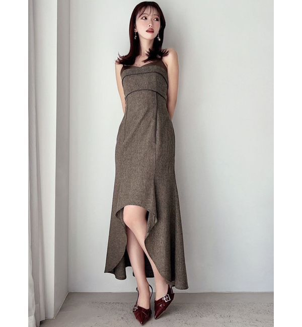 RESEXXY「バイカラーアシンメトリーキャミワンピース」|ワンピース|