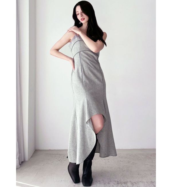 RESEXXY「バイカラーアシンメトリーキャミワンピース」|ワンピース|