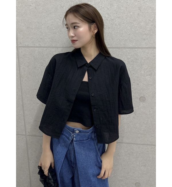 dazzlin「【WEB限定】バックオープンクロップドシャツ」|シャツ・ブラウス|