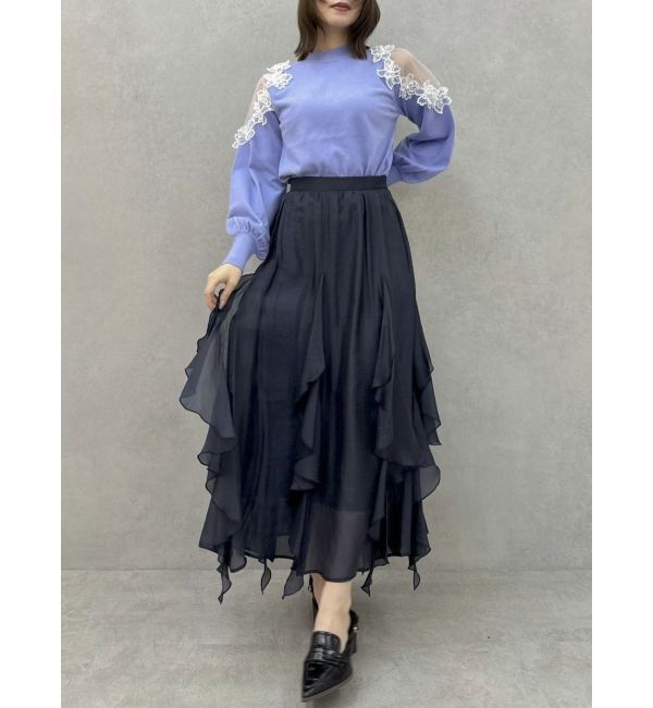 dazzlin「ペタルヘムオーガンスカート」|スカート|