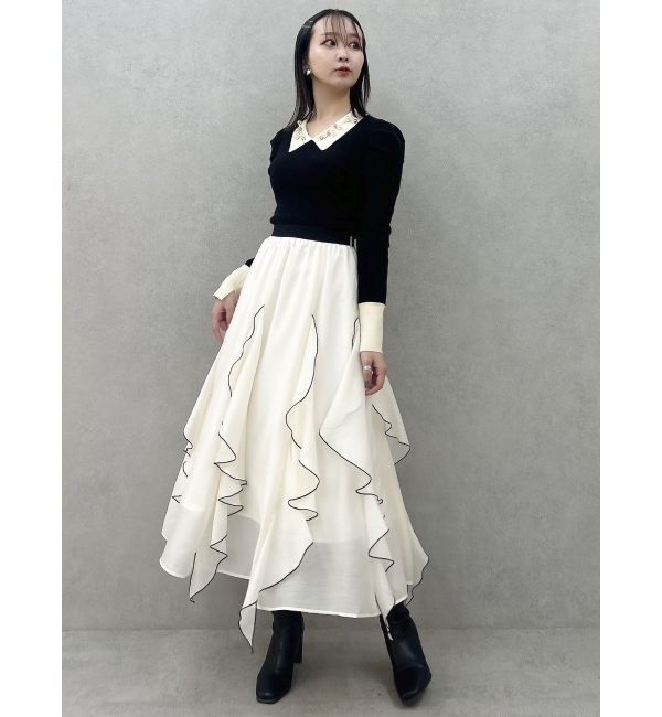 dazzlin「ペタルヘムオーガンスカート」|スカート|