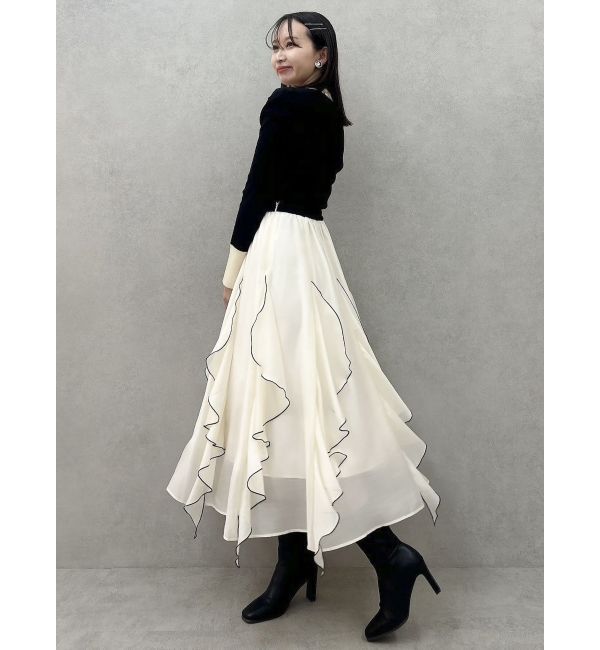 dazzlin「ペタルヘムオーガンスカート」|スカート|