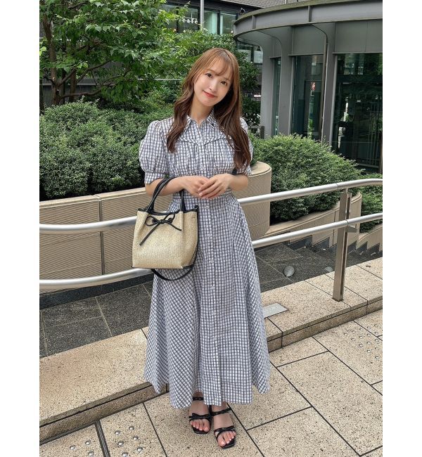 dazzlin「【POLO BCSコラボ/再生産】コルセットスウィッチングシャツワンピース」|ワンピース|