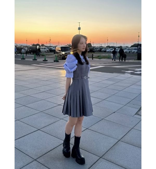 dazzlin「レイヤードシャツミニワンピース」|ワンピース|