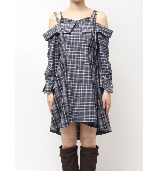 dazzlin「レイヤードイレヘムシャツワンピース」|ワンピース|