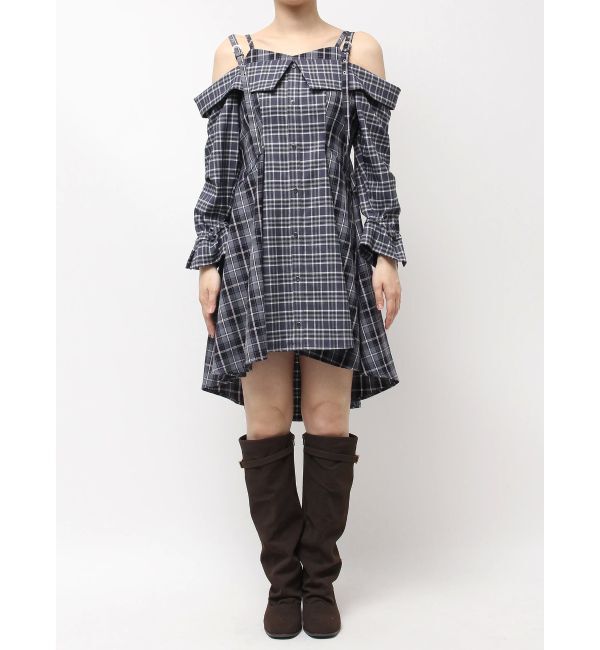 dazzlin「レイヤードイレヘムシャツワンピース」|ワンピース|