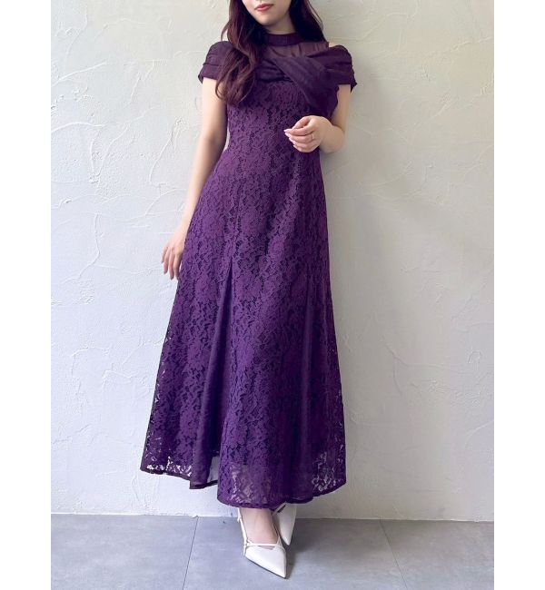 dazzlin「オーガンベールマーメイドドレス」|ドレス|パープル