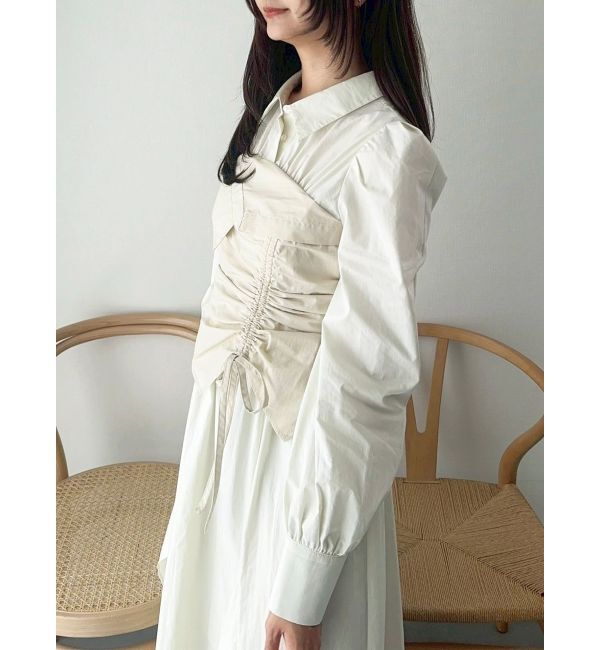 dazzlin「ギャザーシャツボリュームワンピース」|ワンピース|