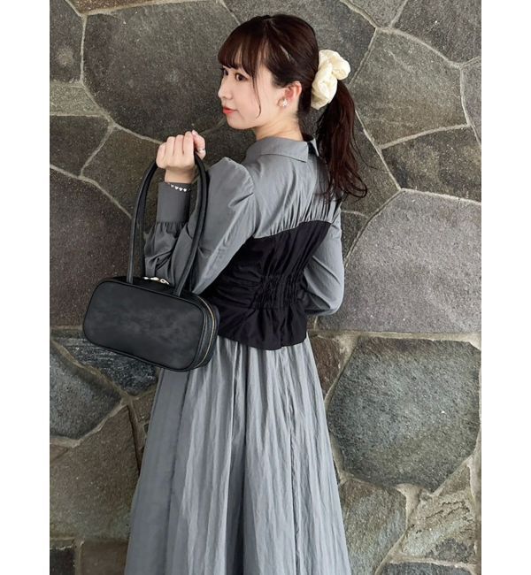 dazzlin「ギャザーシャツボリュームワンピース」|ワンピース|