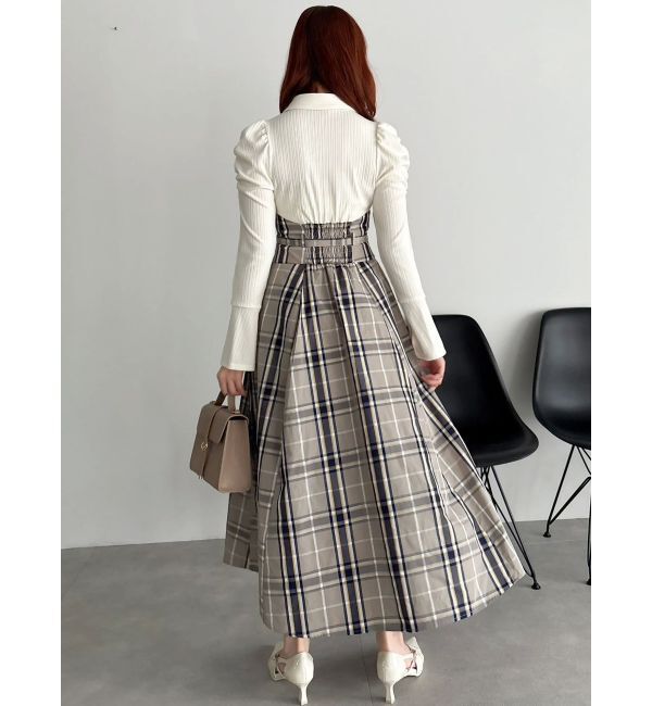 dazzlin「シャツカラーコルセットタックワンピース」|ワンピース|