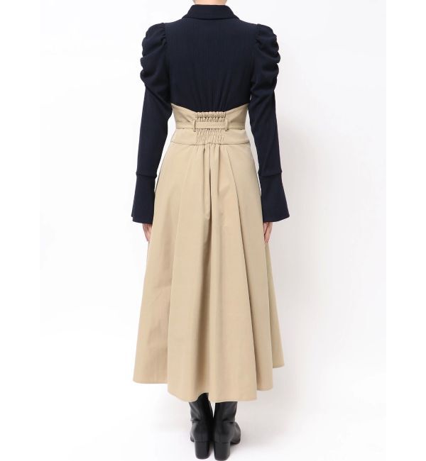 dazzlin「シャツカラーコルセットタックワンピース」|ワンピース|