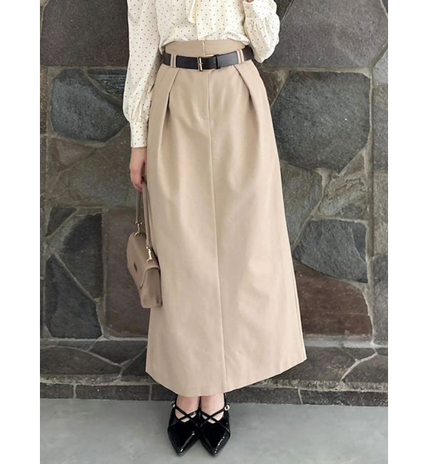 dazzlin「チノベルトスカート」|スカート|ベージュ