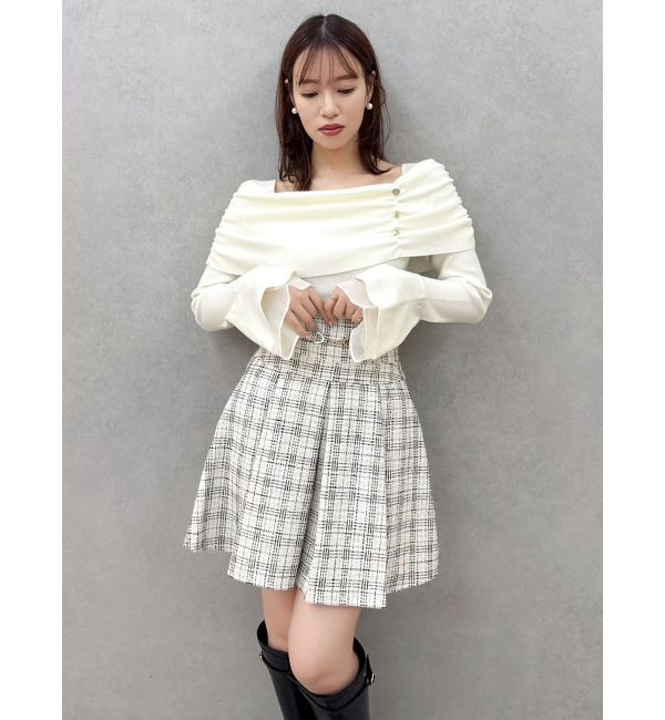 dazzlin「オフショルライクギャザーニット」|ニット・セーター|