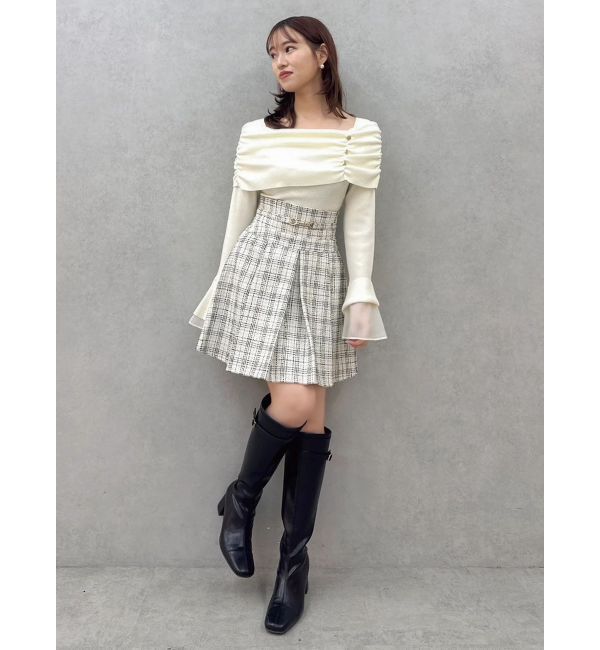 dazzlin「オフショルライクギャザーニット」|ニット・セーター|