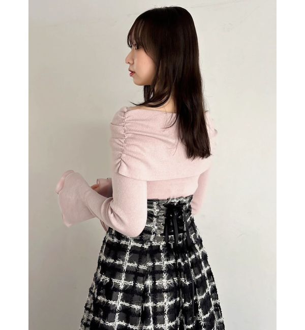 dazzlin「オフショルライクギャザーニット」|ニット・セーター|