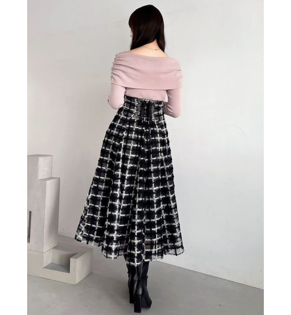 dazzlin「オフショルライクギャザーニット」|ニット・セーター|