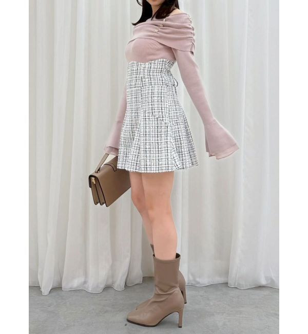 dazzlin「オフショルライクギャザーニット」|ニット・セーター|