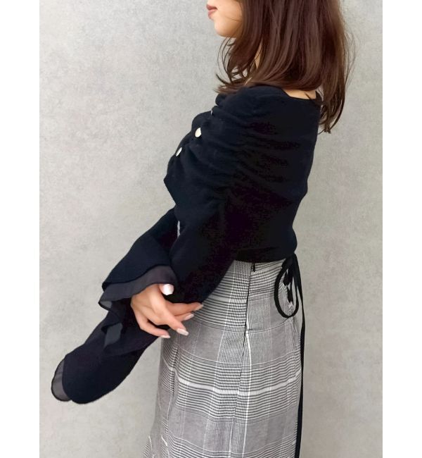 dazzlin「オフショルライクギャザーニット」|ニット・セーター|