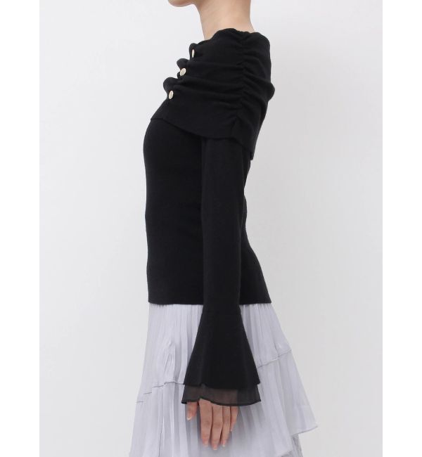 dazzlin「オフショルライクギャザーニット」|ニット・セーター|