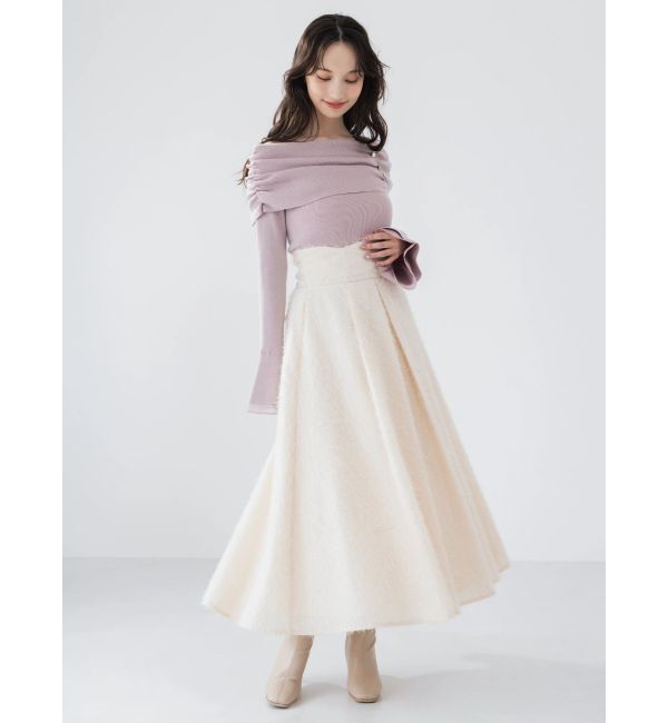 dazzlin「オフショルライクギャザーニット」|ニット・セーター|