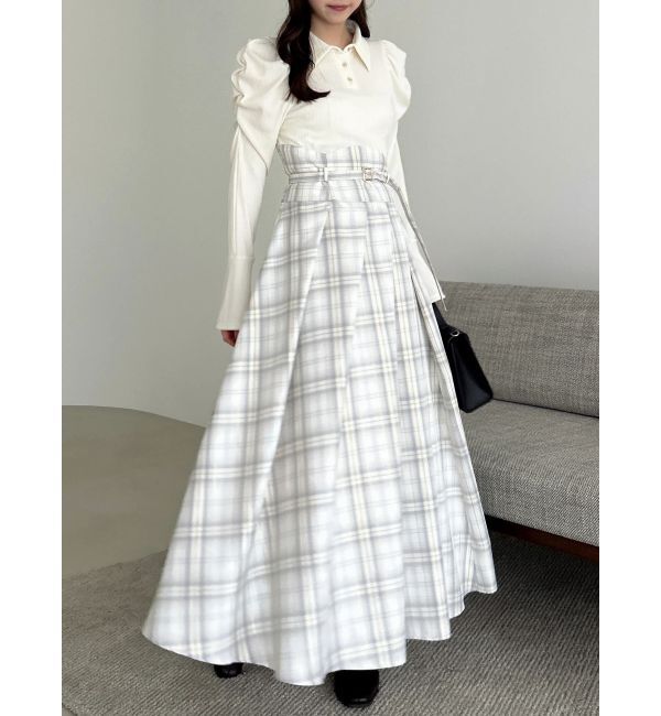 dazzlin「【追加生産分/新色あり】シャツカラーコルセットタックワンピース」|ワンピース|