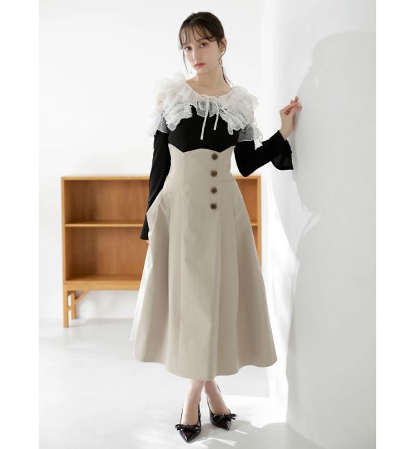 dazzlin「サイドプリーツトレンチコルセットスカート」|スカート|