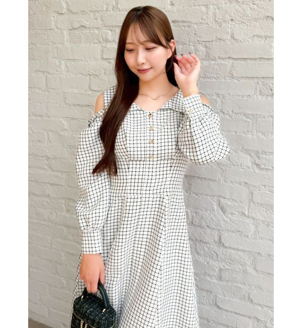 dazzlin「ショルダーリボンシェイプワンピース」|ワンピース|