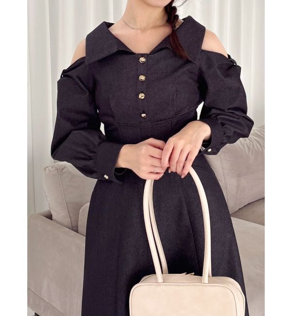 dazzlin「ショルダーリボンシェイプワンピース」|ワンピース|