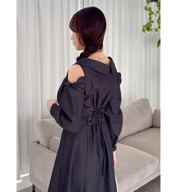 dazzlin「ショルダーリボンシェイプワンピース」|ワンピース|