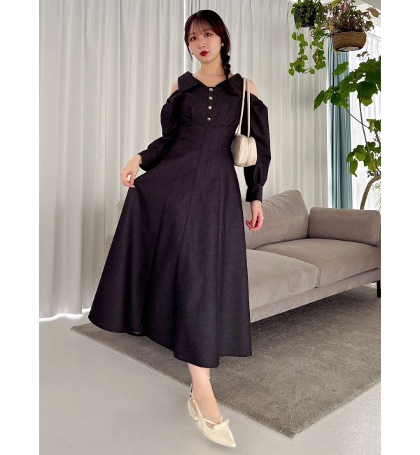 dazzlin「ショルダーリボンシェイプワンピース」|ワンピース|