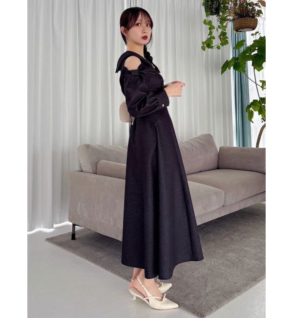 dazzlin「ショルダーリボンシェイプワンピース」|ワンピース|